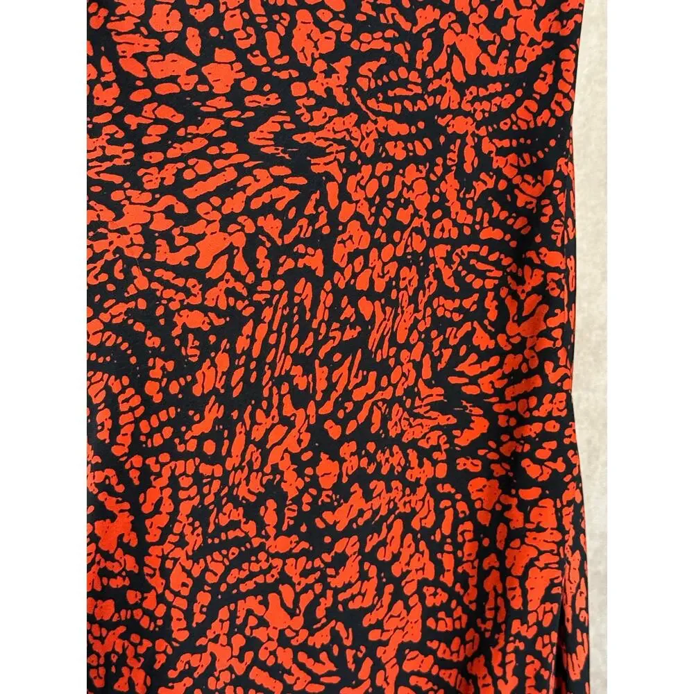 The Fifth Label Red and Black Snakeskin Trio Skirt US 8